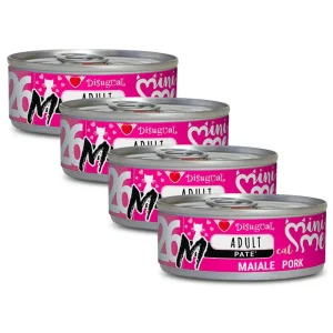 Zestaw 4x Mokra karma monobiałkowa dla kota – Disugual MiniMe M Wieprzowina – 4x85g