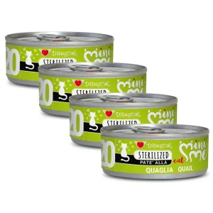 Zestaw 4x Mokra karma po sterylizacji dla kota – Disugual MiniMe Przepiórka – 4x85g