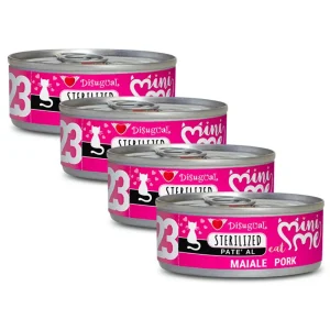 Zestaw 4x Mokra karma po sterylizacji dla kota – Disugual MiniMe Wieprzowina – 4x85g