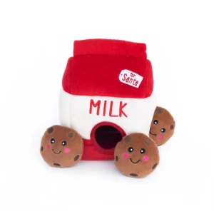 ZippyPaws pluszowa norka Świąteczne Mleko z ciasteczkami