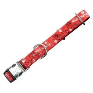 Zolux Obroża Envy Wild Forever regulowana 10mm czerwona [466210]