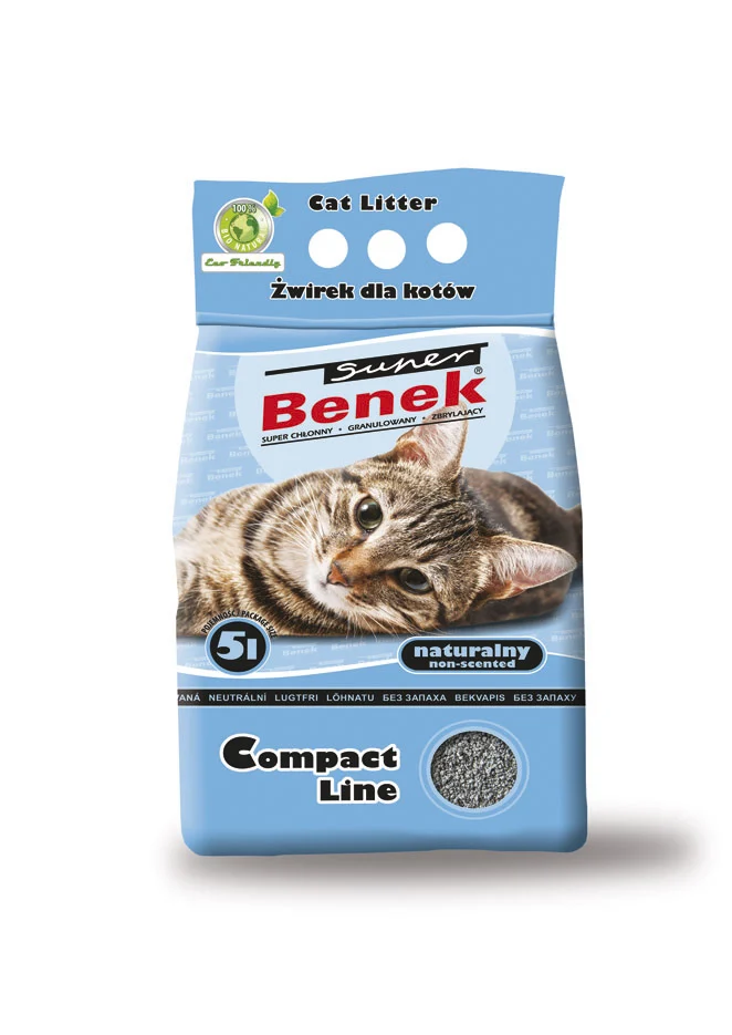 Żwirek dla Kota Super Benek Compact Bentonitowy Naturalny